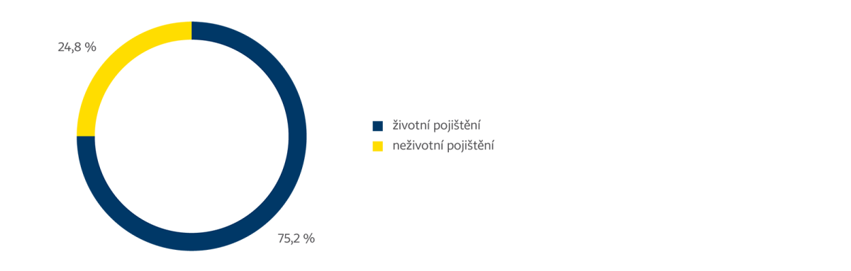 Struktura finančních investic (v účetní hodnotě IFRS) dle obchodních segmentů